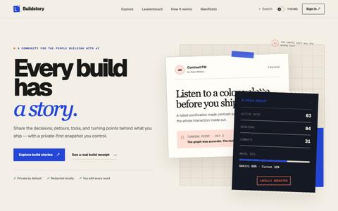 Buildstory — Show the story behind the software — screenshot