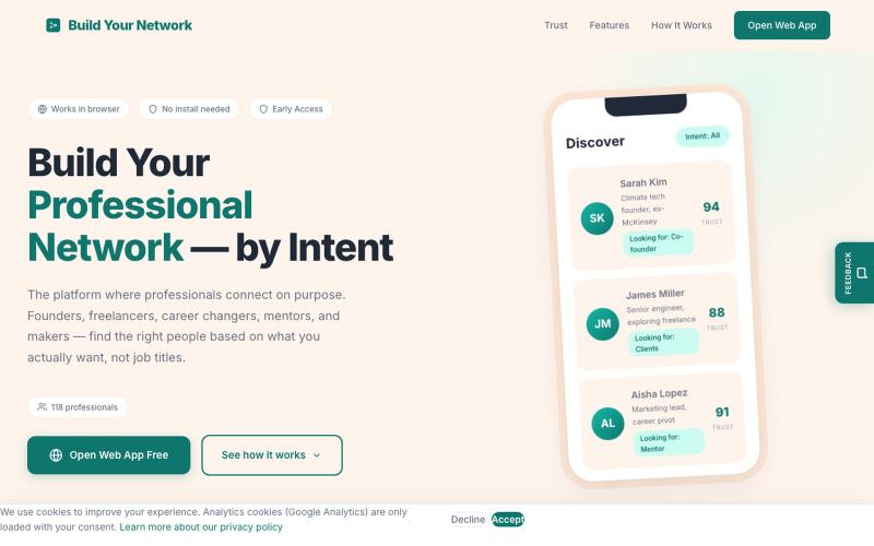 Build Your Network — High-Signal Networking for Builders — screenshot
