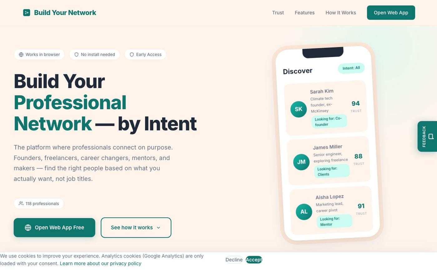 Build Your Network — High-Signal Networking for Builders — screenshot