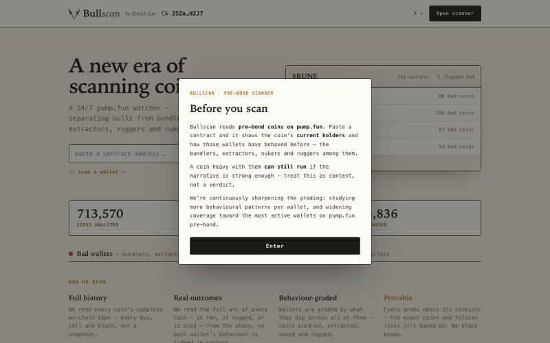 Bullscan · a new era of scanning coins — screenshot