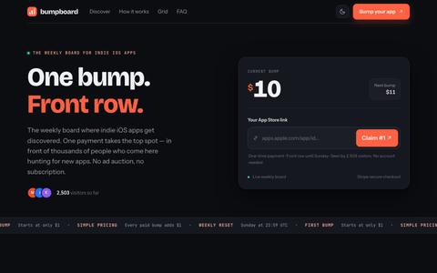 Bumpboard — Front row for indie iOS apps — screenshot