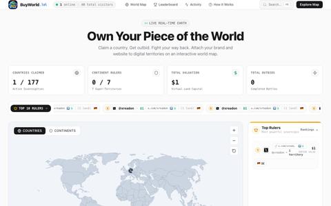 BuyWorld — Own Your Piece of the World — screenshot
