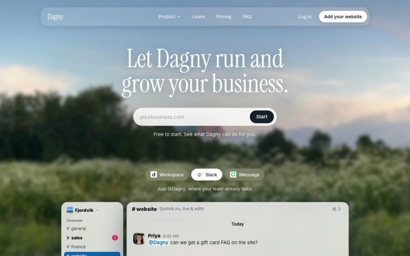 Dagny - AI to run and grow your business. — screenshot