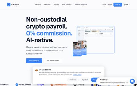 Crypto Payroll & Global Fiat Payouts — C-Payroll — screenshot