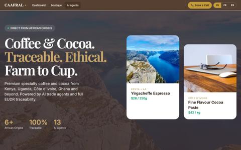 CAAFRAL — African Coffee & Cocoa Trade — screenshot