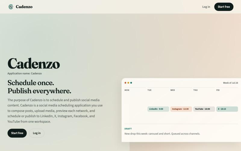 Cadenzo — screenshot