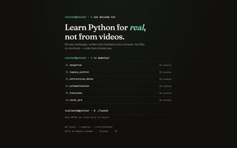 PyTutor — Escuela de Scripting — screenshot