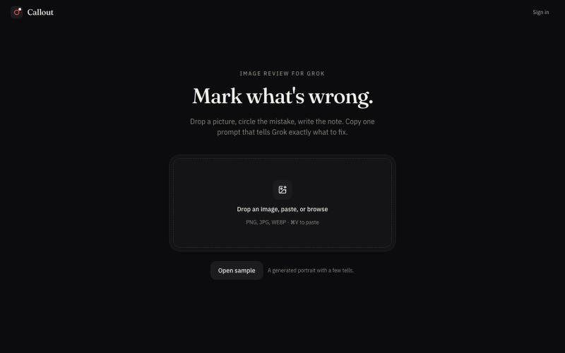 Callout — screenshot