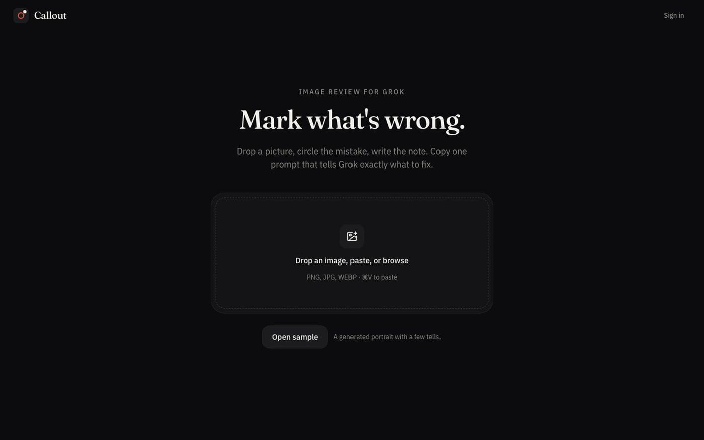 Callout — screenshot
