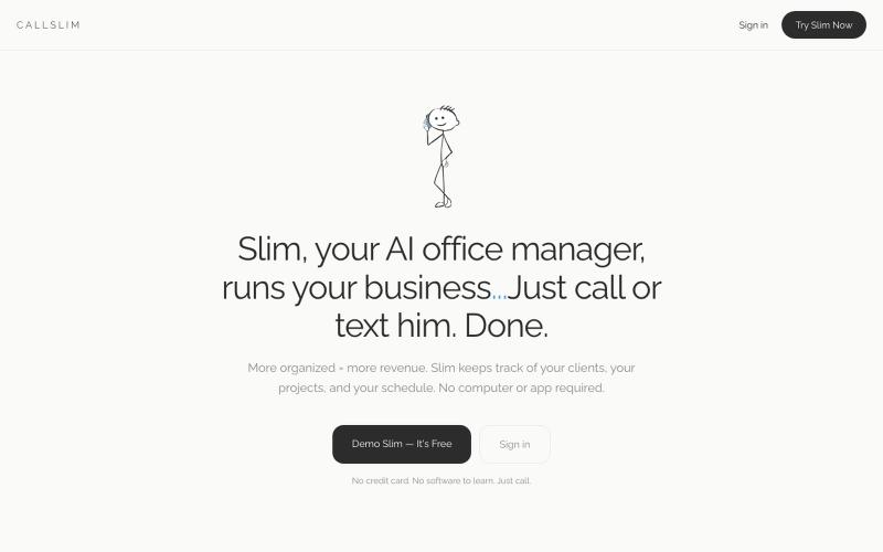 CallSlim — Your Business AI — screenshot