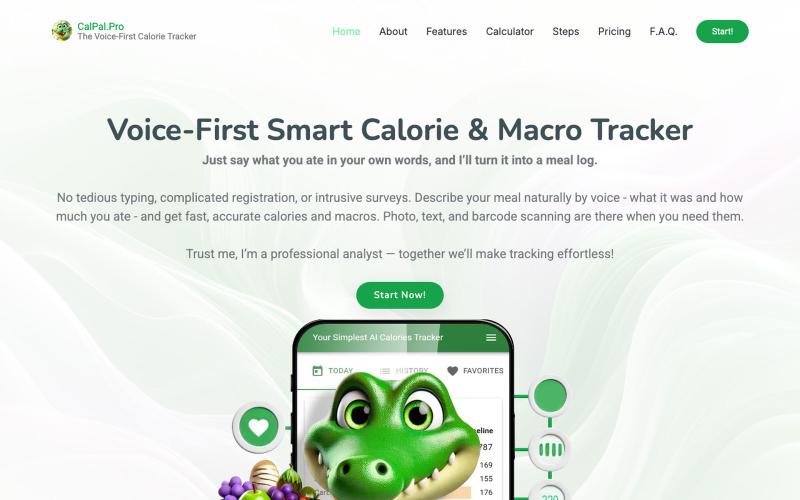 CalPal.Pro | Voice-First Calorie Tracker — screenshot