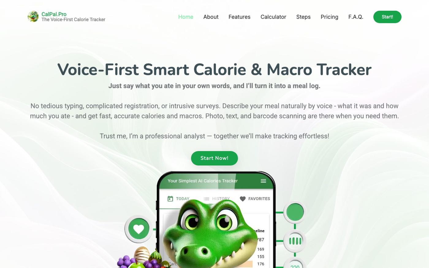 CalPal.Pro | Voice-First Calorie Tracker — screenshot