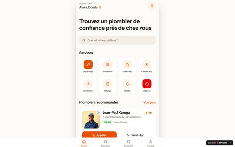 Ndoka Plumber — Accueil — screenshot