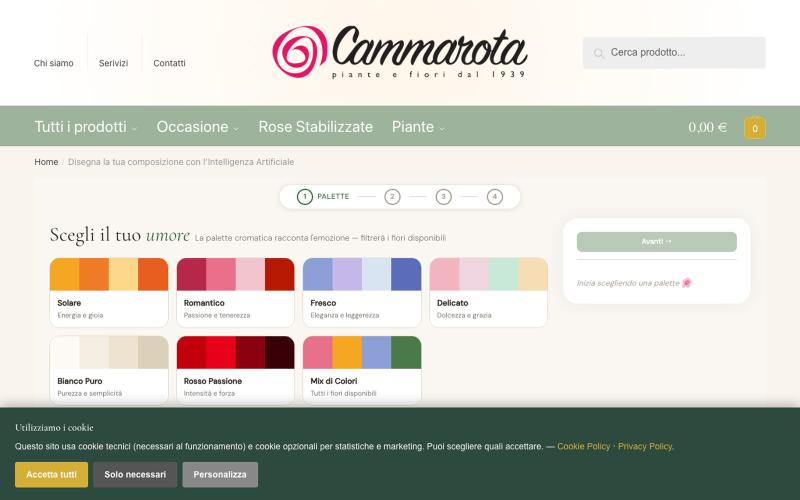 Fioraio intelligenza artificiale Napoli: Innovazione Fiorita – Consegna Fiori a — screenshot