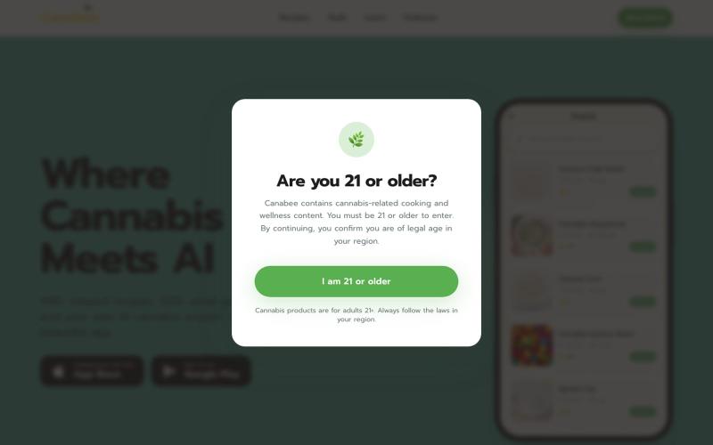 Canabee — Where Cannabis Meets AI — screenshot