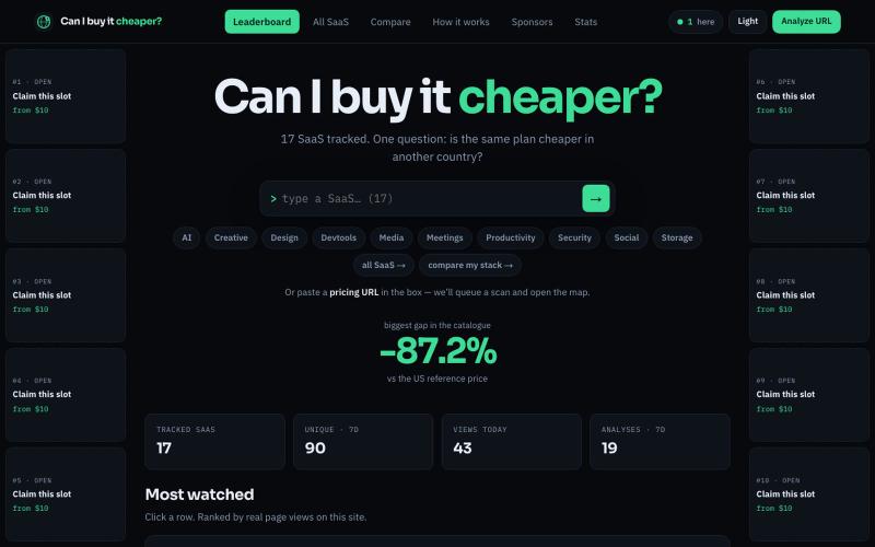 Can I buy it cheaper? — screenshot