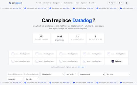 Can I replace it? — open source alternatives to paid SaaS — screenshot
