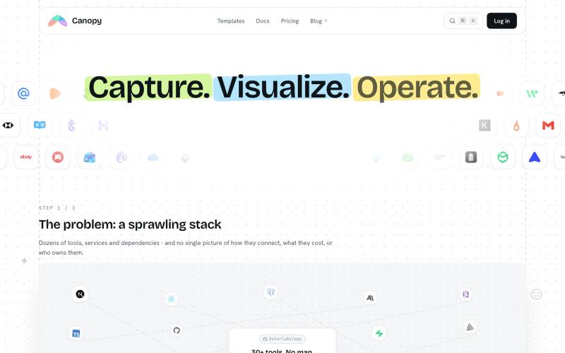 Canopy: Software Architecture Mapping for Teams and AI Agents — screenshot