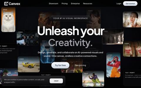CanvexAI | AI Visual creation board for films, content creation, and creative st — screenshot