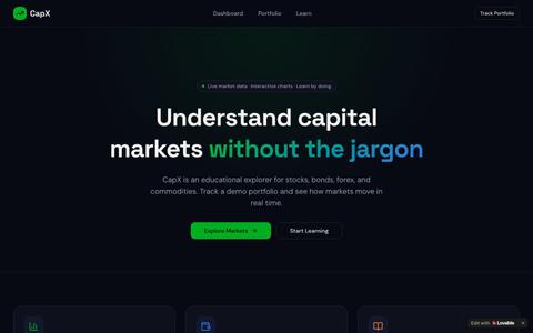 CapX — Capital Markets Explorer — screenshot