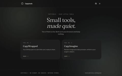 Capytools — calm little tools — screenshot