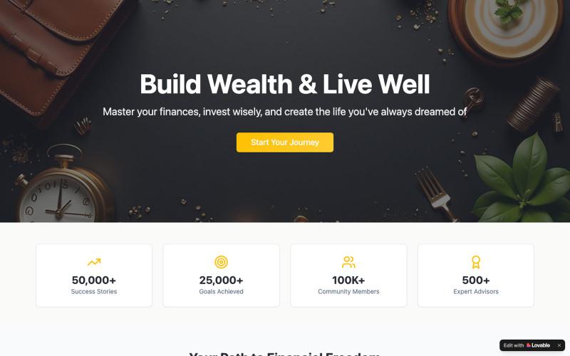 WealthBuilder Pro - Build Wealth & Live Well — screenshot