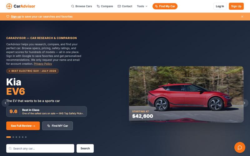 CarAdvisor — Car Research & Comparison — screenshot