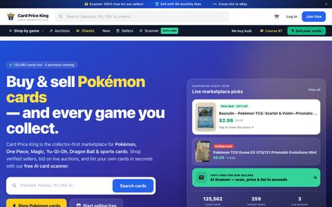 Buy & Sell Pokémon Cards — Card Price King Marketplace — screenshot