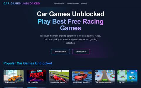 Car Games Unblocked | Play HTML5 Racing & Survival Car Games — screenshot