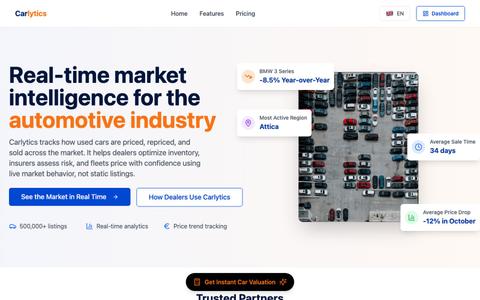 Carlytics - Used Car Data & Pricing Insights — screenshot
