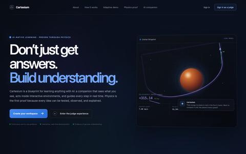Cartesium · Learn through interaction — screenshot