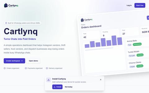 Cartlynq — screenshot
