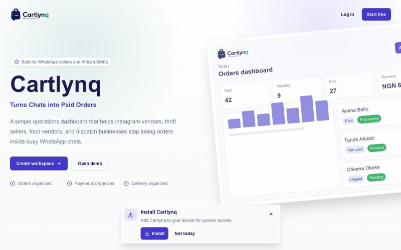 Cartlynq — screenshot