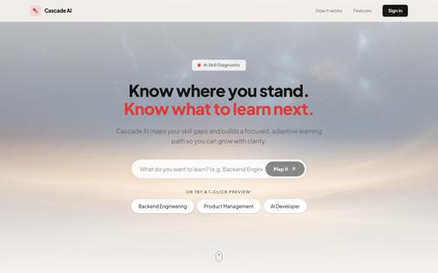 Cascade AI - Skill Diagnostic & Learning Path Builder — screenshot