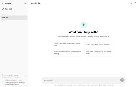 llm-chat on Enclave — screenshot