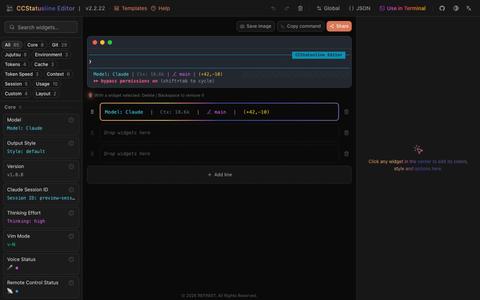 CCStatusline Editor — screenshot