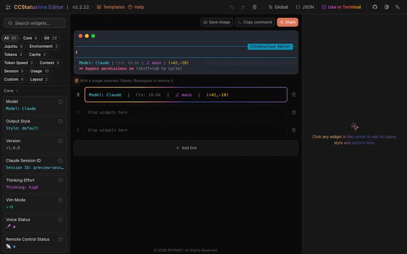 CCStatusline Editor — screenshot