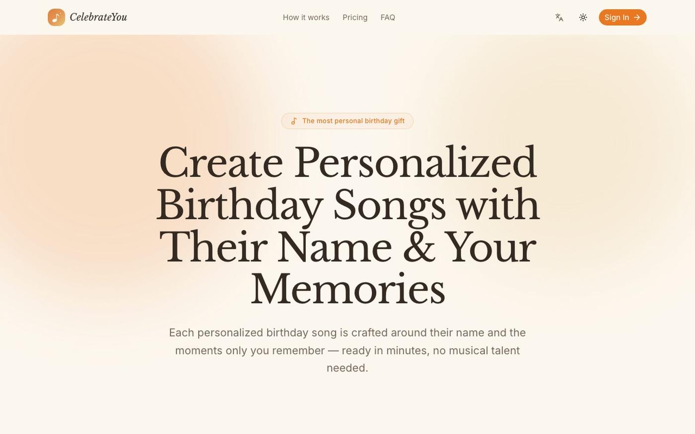 Personalized Birthday Songs — CelebrateYou — screenshot