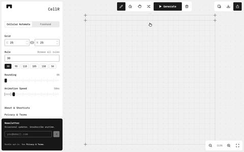 CellR — Cellular Automata Editor — screenshot