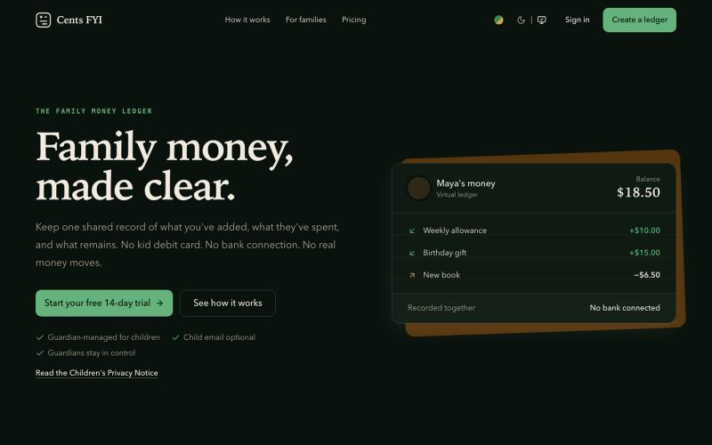 Cents FYI — screenshot