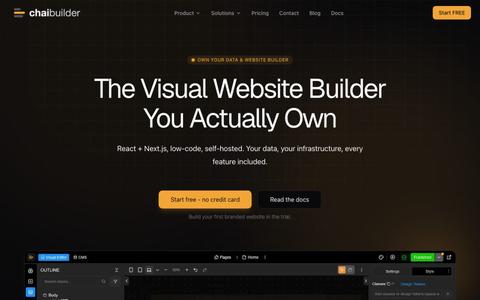 ChaiBuilder - The Visual Website Builder You Actually Own — screenshot