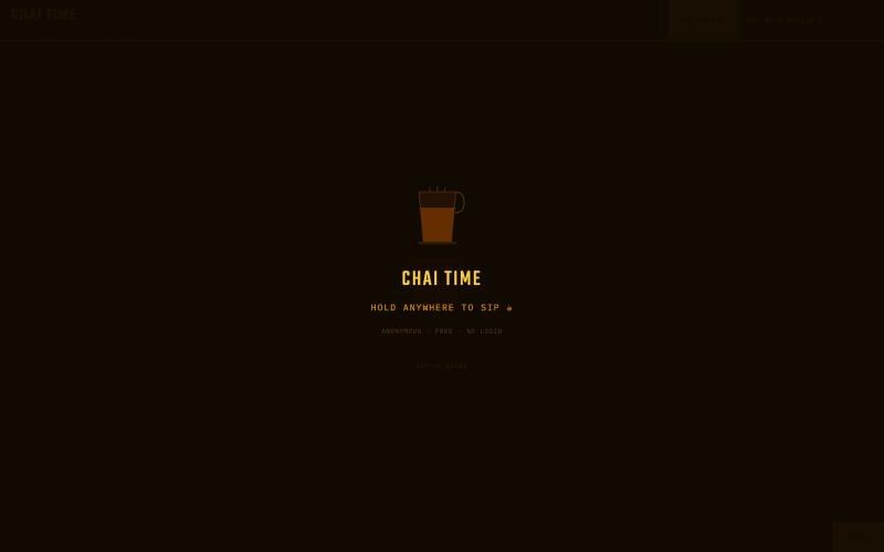 ☕ chai time — sip & chill — screenshot