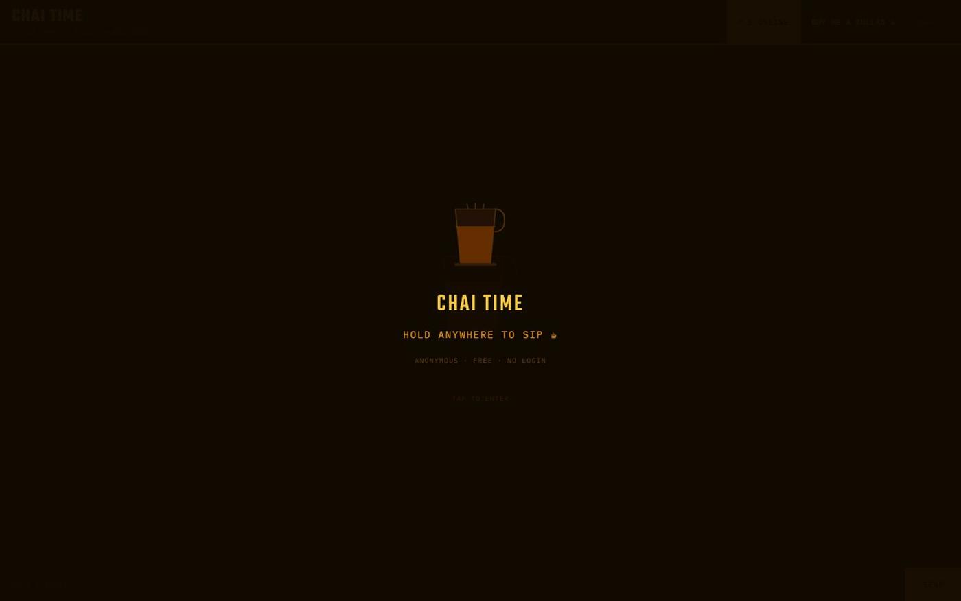 ☕ chai time — sip & chill — screenshot