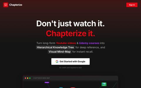 Chapterize - Personal Textbook Generator — screenshot