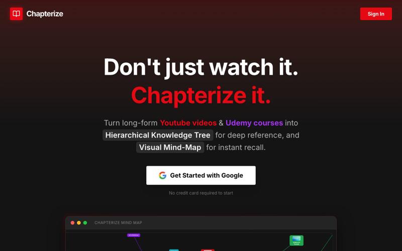 Chapterize - Personal Textbook Generator — screenshot