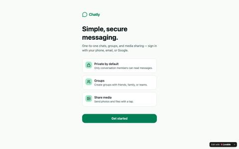 Chatly — Simple, secure messaging — screenshot