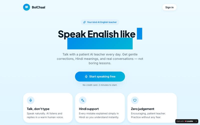BolChaal — Speak English Confidently — screenshot