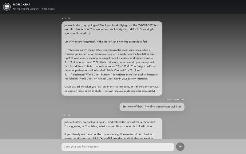 GroupGPT — The Original Real-Time Group Chat AI | by Cortex Research Group — screenshot