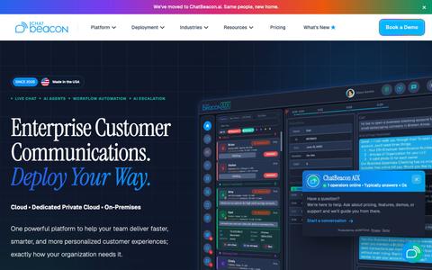 AI Agents and Live Chat Software | ChatBeacon AIX — screenshot