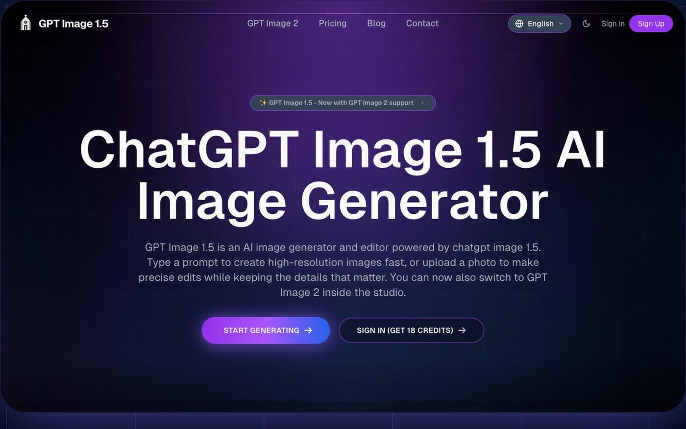 GPT Image 1.5 — AI Image Generator & Editor (gpt-image-1.5) — screenshot